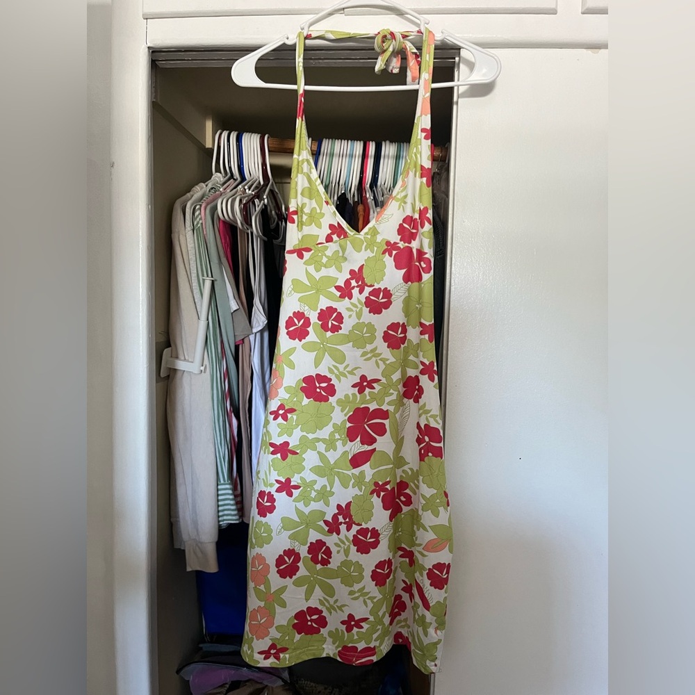 Floral Sleeveless Dress Beachy